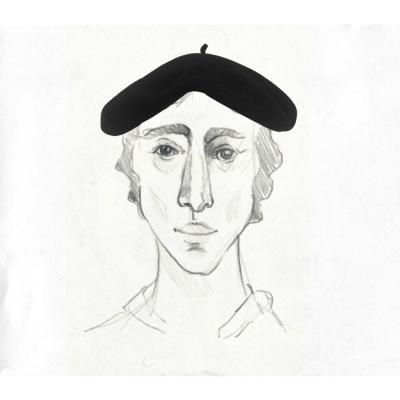 Béret baleinage cuir